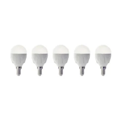 Lindby LED-dråbepære, E14, 4,9W, 3.000 K, 470 lm, sæt med 5 stk