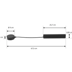 LED-driver Lumaro, sort, længde 67,5 cm, 100W^Lindby Hot