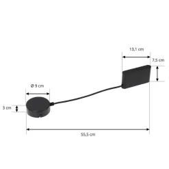 Lindby LED-driver Lumaro, sort, længde 55,5 cm, 100W