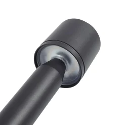 Lindby LED-gadelampe Amila, sort, aluminium, IP54