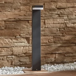 Lindby LED-gadelampe Dionys, højde 70 cm, antracit, metal