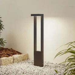 Lindby Terrassebelysning|Gadebelysning>LED-gadelampe Lonete, højde 65 cm, antracit, IP65