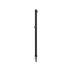 Lindby LED-gadelampe Luzian, højde 120 cm, sort, jordspyd