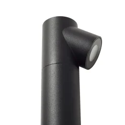 Lindby LED-gadelampe Luzian, højde 120 cm, sort, jordspyd