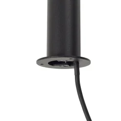 Lindby LED-gadelampe Luzian, højde 120 cm, sort, jordspyd