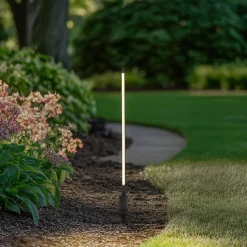 Lindby LED-gadelampe Neano, 80 cm, sort, metal, IP65