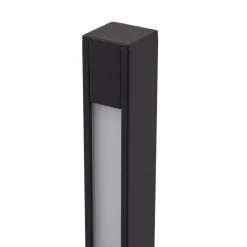 Lindby LED-gadelampe Neano, 120 cm, sort, metal, IP65