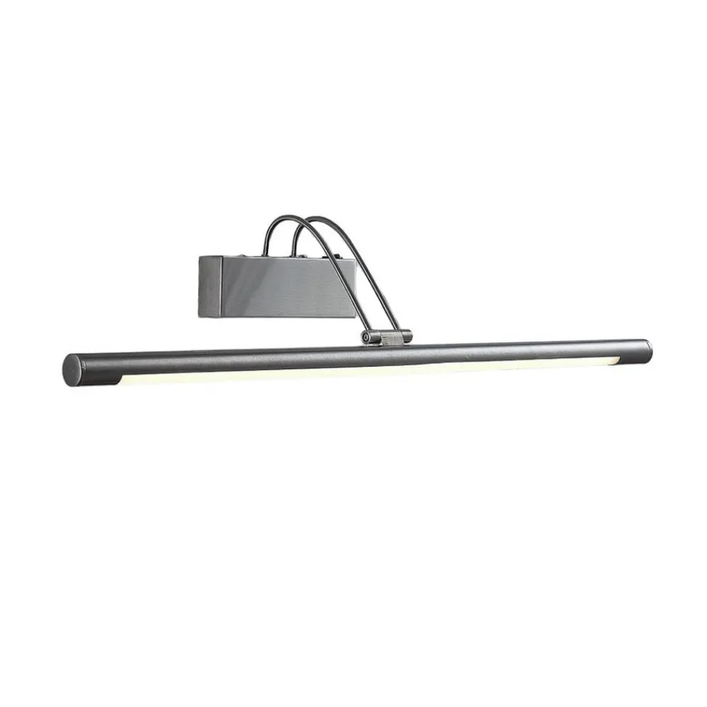 Lindby Gang|Pendellamper>LED-gallerilampe Mailine, 69 cm, nikkel, afbryder