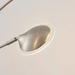 Lindby LED-gulvlampe Anea, 179 cm, 5 lyskilder, nikkelfarvet