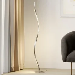 LED-gulvlampe Criostal, RGBW, dæmpbar, fjernbetjening^Lindby Outlet