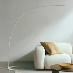 Lindby LED-gulvlampe Danua, hvid, metal, højde 200 cm