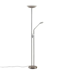LED-gulvlampe Jonne, rund, læsearm, dæmpbar, 180 cm^Lindby New