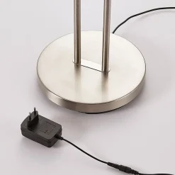 LED-gulvlampe Jonne, rund, læsearm, dæmpbar, 180 cm^Lindby New