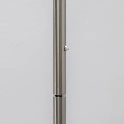 Lindby LED-gulvlampe Malea, nikkelfarvet, dæmpbar, 180 cm