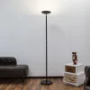 LED-gulvlampe Malea, sort, metal, dæmpbar, 180 cm^Lindby Online