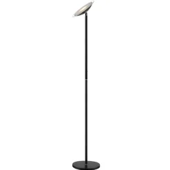 LED-gulvlampe Malea, sort, metal, dæmpbar, 180 cm^Lindby Online