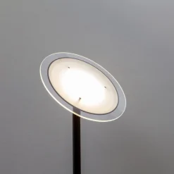 LED-gulvlampe Malea, sort, metal, dæmpbar, 180 cm^Lindby Online