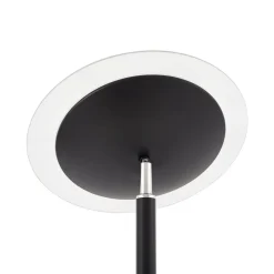 LED-gulvlampe Malea, sort, læselampe, dæmpbar^Lindby Discount