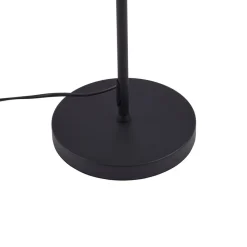 Lindby LED-gulvlampe Norvind, sort, metal, 1 lyskilde