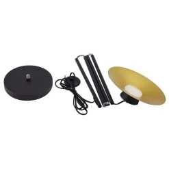 Lindby LED-gulvlampe Norvind, sort, metal, 1 lyskilde