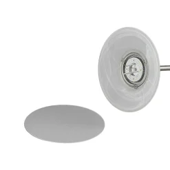 Lindby LED-gulvlampe Ragna, læselampe, nikkel, dæmpbar