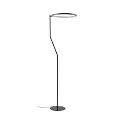 LED-gulvlampe Rayon, sort, metal, højde 150,3 cm^Lindby Hot