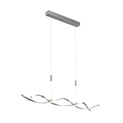 LED-hængelampe Auron, nikkelfarvet, metal, dæmpbar^Lindby Online