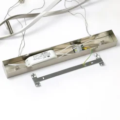 LED-hængelampe Auron, nikkelfarvet, metal, dæmpbar^Lindby Online