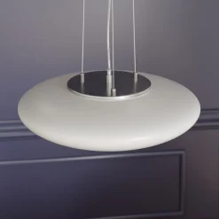 LED-hængelampe Gunda, hvid, glas, Ø 47 cm, dæmpbar^Lindby Hot