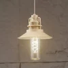 Lindby Udendørs Pendellamper|Terrassebelysning>LED-hængelampe Raul, beige, aluminium, Ø 15 cm