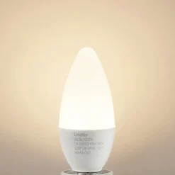 Lindby LED-kertepære, E14, C35, 4,5 W, opal, 3.000 K