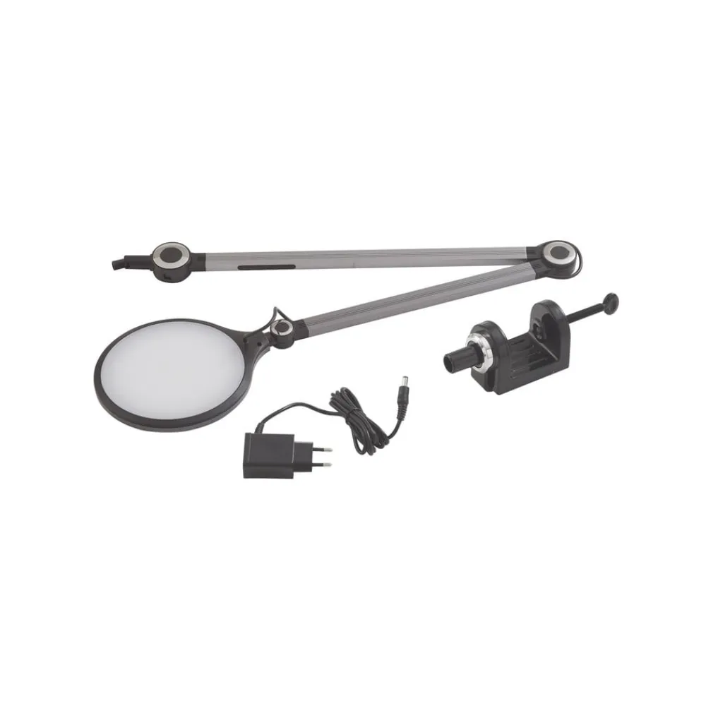 LED-klemlampe Nyxaris, grå, metal, CCT, 52 cm^Lindby Best