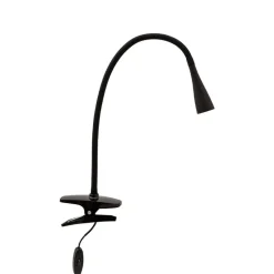 LED-klemmelampe Baris, højde 44 cm, sort, 3000K^Lindby New
