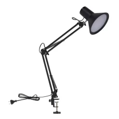 Lindby LED-klemmelampe Undra, sort, metal, justerbar