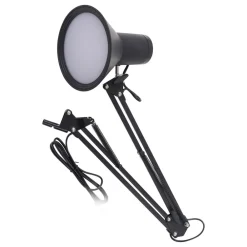 Lindby LED-klemmelampe Undra, sort, metal, justerbar