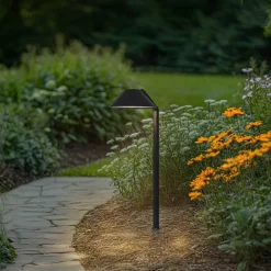 LED-lampe med jordspyd Capelo, sort, metal, 77 cm^Lindby Best