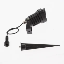 LED-lampe med jordspyd Malida, sæt med 3, sort^Lindby Discount