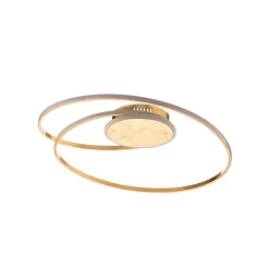 LED-loftlampe Dorle, Ø 60 cm, guld, aluminium^Lindby Sale