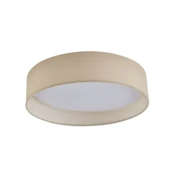 LED-loftlampe Eilif, stof, hvid, Ø 40 cm, CCT^Lindby