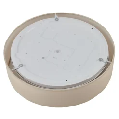 LED-loftlampe Eilif, stof, hvid, Ø 40 cm, CCT^Lindby