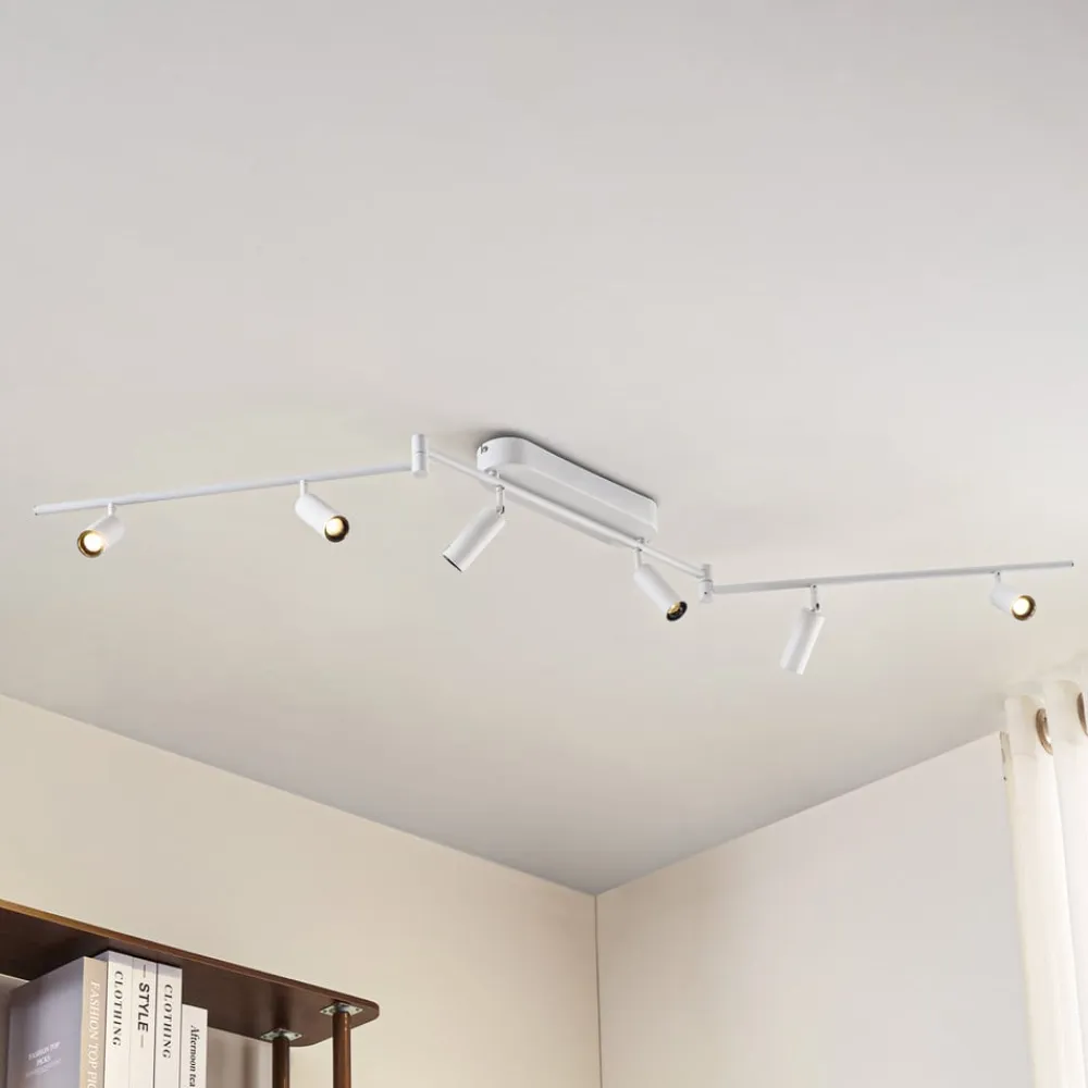 Lindby Gang|Loftlamper>LED-loftlampe Eldrin, 6 lyskilder, spots, hvid