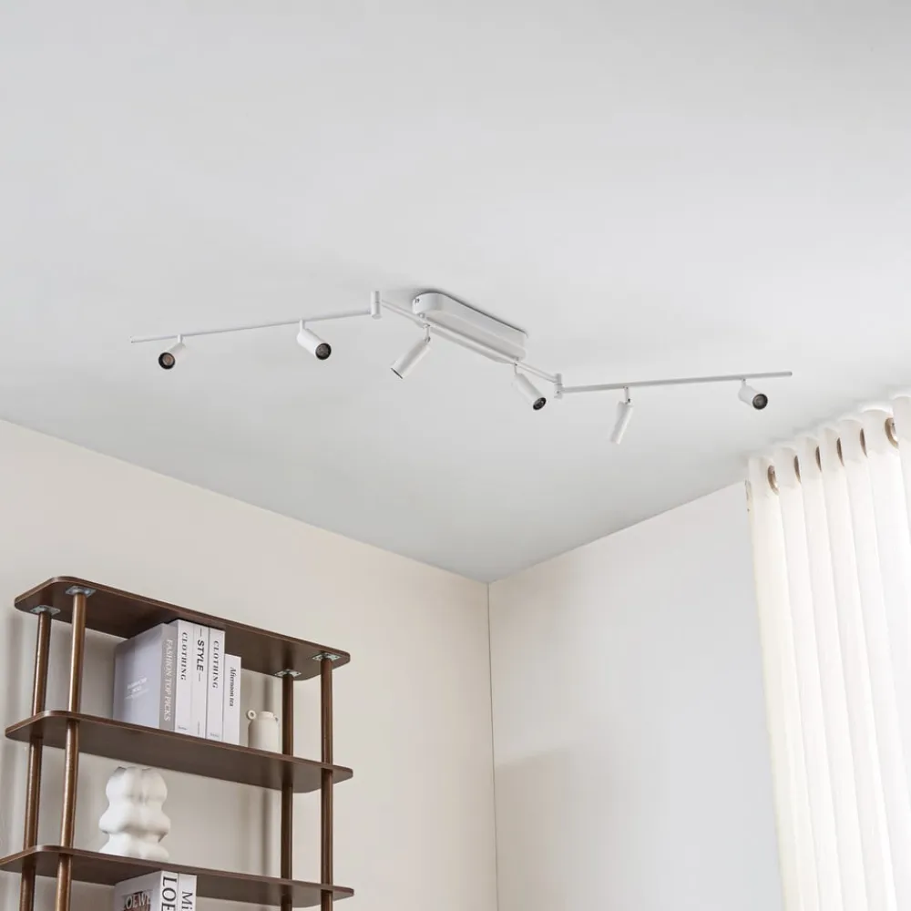 Lindby Gang|Loftlamper>LED-loftlampe Eldrin, 6 lyskilder, spots, hvid
