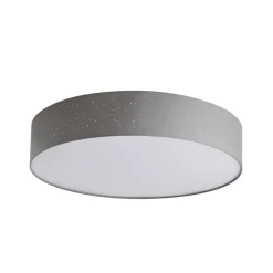 Lindby LED-loftlampe Ellamina, 60 cm, lysegrå, tekstil