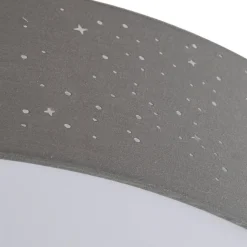 Lindby LED-loftlampe Ellamina, 60 cm, lysegrå, tekstil