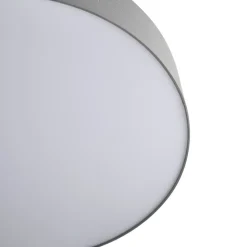 Lindby LED-loftlampe Ellamina, 60 cm, lysegrå, tekstil