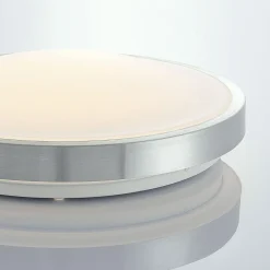 LED-loftlampe Emelie, Ø 42 cm, aluminiumsfarvet, metal^Lindby Clearance