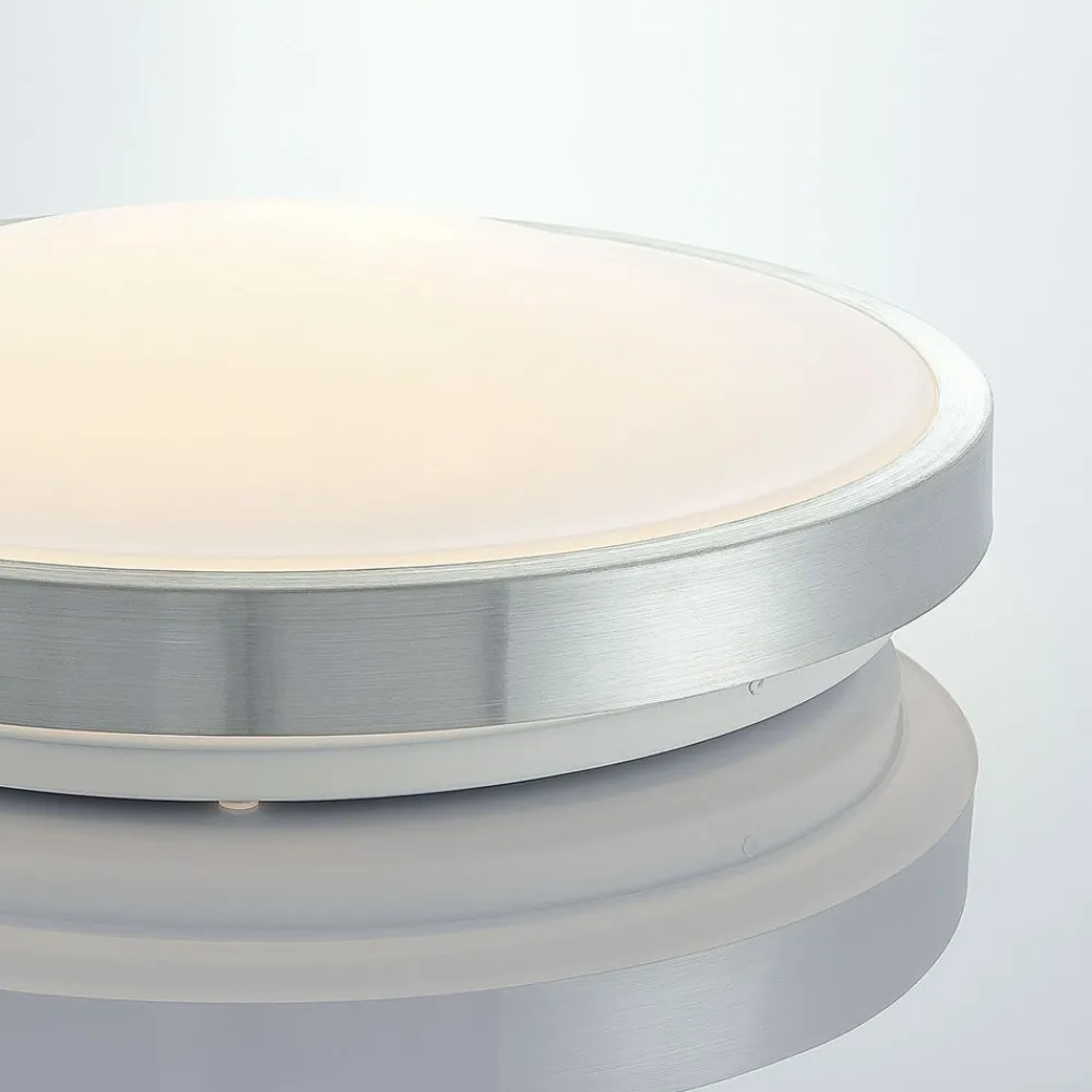 LED-loftlampe Emelie, Ø 42 cm, aluminiumsfarvet, metal^Lindby Clearance