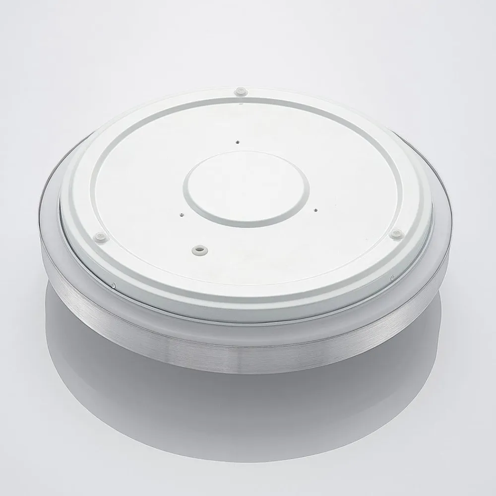 LED-loftlampe Emelie, Ø 42 cm, aluminiumsfarvet, metal^Lindby Clearance