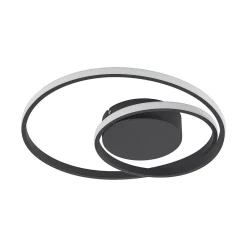 Lindby LED-loftlampe Emisua, sort, CCT, dæmpbar