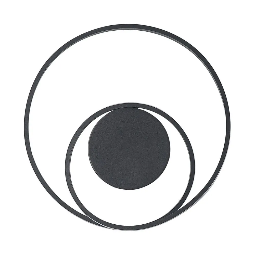 Lindby LED-loftlampe Emisua, sort, CCT, dæmpbar